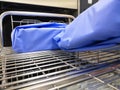 Surgical Instrument Set Arranged In Steam Sterilizer Machine. Selective Focus