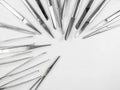 Surgical instruments arranged in a pattern 2 Royalty Free Stock Photo