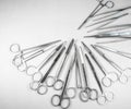 Surgical instruments arranged in a pattern 3 Royalty Free Stock Photo
