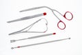 Surgical instruments isolated on white background Royalty Free Stock Photo