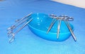 Surgical Instruments With Kidney Dish Royalty Free Stock Photo