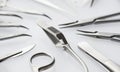 Surgical instruments macro view Royalty Free Stock Photo