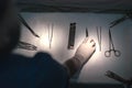 Surgical instruments in the operating room