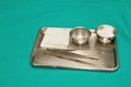 Surgical instruments set for debridement wound Royalty Free Stock Photo