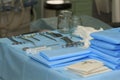 Surgical instruments on the table Royalty Free Stock Photo