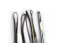 Surgical Instruments used in gynaecology Isolated on the White Background Royalty Free Stock Photo