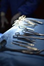 Surgical light in the operating room.Team surgeon at work in operating room. Royalty Free Stock Photo