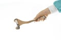 Surgical retractor held by surgeons hand