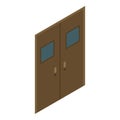 Surgical room doors icon, isometric style Royalty Free Stock Photo