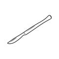 surgical scalpel icon. Element of cyber security for mobile concept and web apps icon. Thin line icon for website design and