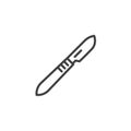 Surgical scalpel line icon