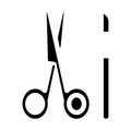 surgical scalpel and scissors icon Vector Glyph Illustration Royalty Free Stock Photo