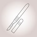 Surgical scalpel. Surgical instruments