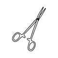 surgical scissors icon. Element of cyber security for mobile concept and web apps icon. Thin line icon for website design and Royalty Free Stock Photo