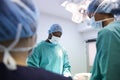 Surgical Team Working On Patient In Hospital Operating Theatre Royalty Free Stock Photo