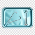 surgical tray transparent background realistic element