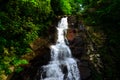 The surging waterfall flow from end of  cliff Royalty Free Stock Photo