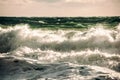 Surging waves in the deep sea Royalty Free Stock Photo