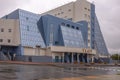 Surgut, Russia, 12 Griboyedov Street, May 11, 2022. Modern building of the Surgut Music and Drama Theater