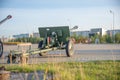 SURGUT, RUSSIA - SEPTEMBER 3, 2018: Soviet anti-tank artillery gun WWII Royalty Free Stock Photo