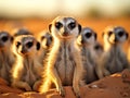 Ai Generated illustration Wildlife Concept of Suricate or meerkat