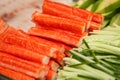 Surimi, fish avocado for sushi Royalty Free Stock Photo