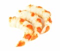 Surimi shrimp shaped fish snacks