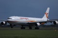 Surinam Airways jet doing taxi in Amsterdam Airport Schiphol AMS