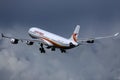 Surinam Airways jet flying up to holiday destinations