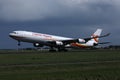 Surinam Airways jet flying up to holiday destinations