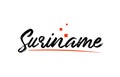 Suriname country typography word text for logo icon design