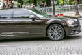 Suriname Diplomatic car during Military parade (Defile) in Republic Day (Bastille Day). Champs Elys Royalty Free Stock Photo