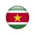 Suriname flag on button