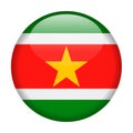 Suriname Flag Vector Round Icon