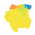 Suriname political map of administrative divisions