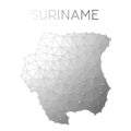 Suriname polygonal vector map.
