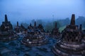 Surise at the Borobudur temple, Java, Indonesia