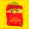 creative Navratri Graba mahotsav poster design, Indian couple playing Garba Royalty Free Stock Photo