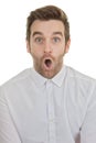 Surpise shocked man mouth open Royalty Free Stock Photo