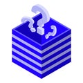 Surprise box icon, isometric style Royalty Free Stock Photo