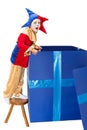 Surprise box with jester Royalty Free Stock Photo