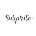 Surprise. Brush lettering illustration.