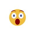 Surprise face. Emoticon, emoji icons isolated on white background. Vector illustration Royalty Free Stock Photo