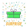 Surprise Flat Gift boxes vector