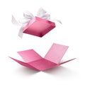 Surprise gift box, pink color open gift box Royalty Free Stock Photo