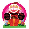 Surprise gift with Santa cartoon design