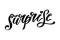 Surprise lettering Calligraphy Brush Text Holiday Vector Sticker Gold