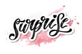 Surprise lettering Calligraphy Brush Text Holiday Vector Sticker
