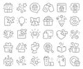 Surprise line icons collection. Thin outline icons pack. Vector illustration eps10 Royalty Free Stock Photo