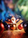 Surprise Santa Claus Bauble Gifts And Decorations Background